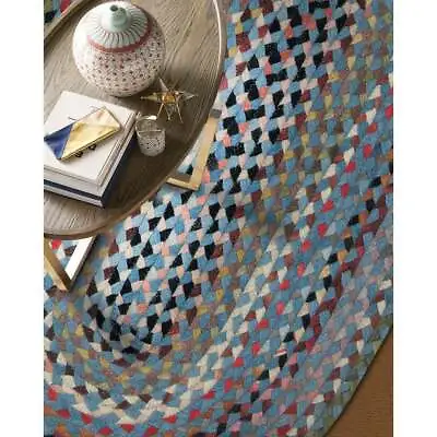 $84 • Buy Capel Rugs St. Johnsbury Wool Heavy Double Braid Country Colony Blue Braided Rug