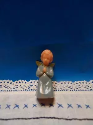 Christmas- Vintage Plastic  PRAYING ANGEL- Blue Robe • $2.99