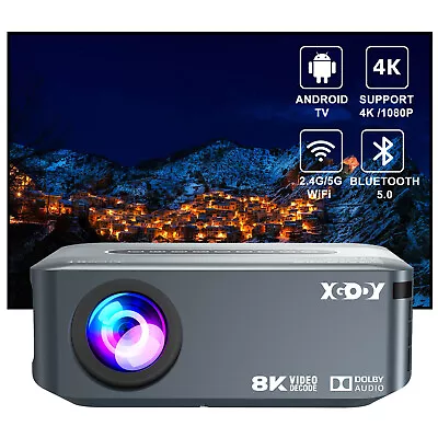 2024 4K 1080P LED Projector 5G Wifi Home Theater Cinema Video For Android Laptop • £146.99