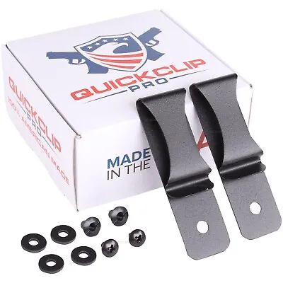 Gun Holster Black Steel Spring Clip With Hole/Hardware IWB OWB USA MADE • $16.97