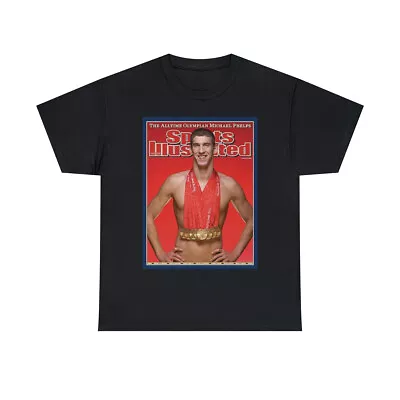 Michael Phelps USA Olympics Swimming Medals Sports Illustrated Cover Tee Shirt • $22.61