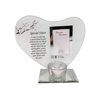 £10.36 • Buy Tea Light Holders And Memorials/Remembrance Plaques - Candle Holder Photo Frames