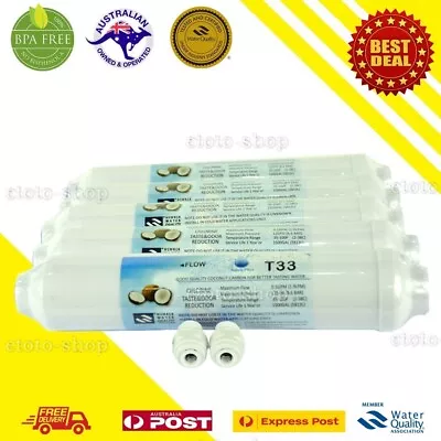 5x In Line Carbon Fridge Water Filters | Inline Filter Samsung Westinghouse LG • $36