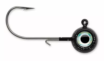 VMC NME Neon Moon Eye Jig 3/8 Oz - Black - Pack Of 4 Jig Heads • $5.19