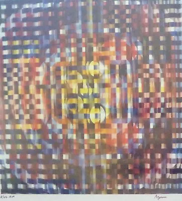 $1975 • Buy Yaacov Agam Authentic Agamograph Visual Welcome I Hand Signed Kinetic Op Art