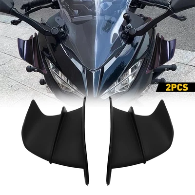 $15.99 • Buy Motorcycle Spoiler Side Winglet Air Deflector Wing Kit Decor Trim Accessories US