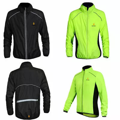 Mens Woman Outdoor Long Sleeve Cycling Anti-Wind Jacket Jersey Bike Rain Coat • $18.98