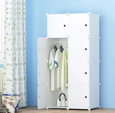 Classic Black White 8 Cube Storage Kid Cabinet Wardrobe Toy Book Shelve AU Stock • $44.99