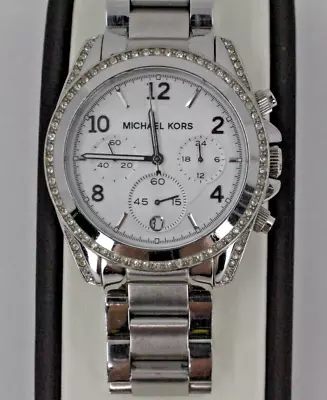 Michael Kors Blair MK5165 Silver Stainless Steel Case Band Women's Wristwatch • $17.50