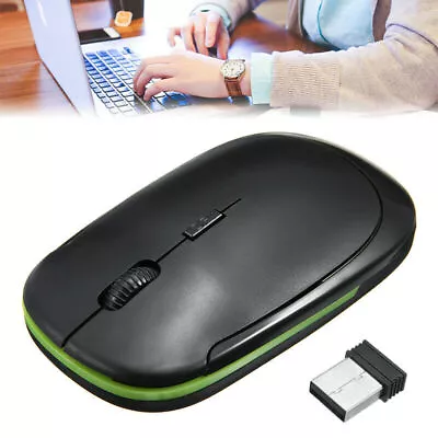 Slim Silent Rechargeable Wireless Mouse RGB LED USB Mice MacBook Laptop PC UK • £5.49