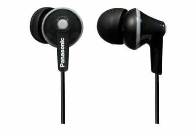 Panasonic RP-HJE125 Ergofit Stereo In-Ear Headphones Black-RP-HJE125 • £8.90