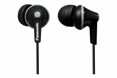 £11.99 • Buy Panasonic RP-HJE125E-K BLACK Ergofit In Ear Wired Earphones Powerful Sound /NEW