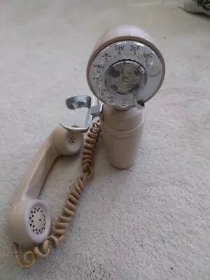 Vintage Automatic Electric 183 Spacemaker Wall Mount Rotary Telephone Beige • $11.50