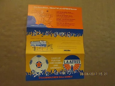 NASL L.A.Aztecs Vintage Defunct Circa 1979 Logo Soccer Season Ticket Brochure • $25