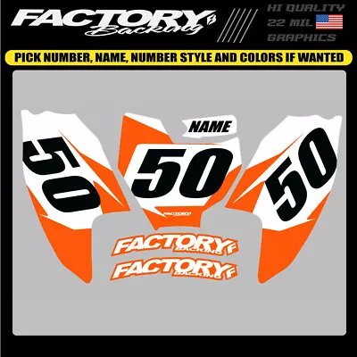 Fits Ktm 50 2016 To 2023  Number Plate Graphics Decals Mx Your Name/ # A28 • $36.99