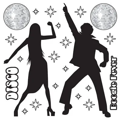 22 Piece 70s 80s Party Disco Dancers Fever BOOGIE Wall Banner Props Decoration • £8.99