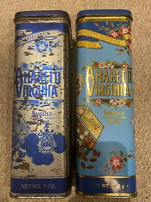 Pair Of Vintage Amaretti Virginia Biscuit Tins (1999 & 2001) • £5.95