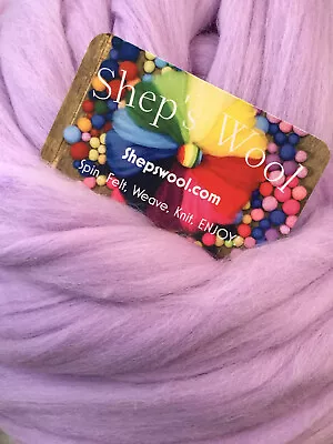 Lavender Wool Roving Shep's Wool Spin Into Yarn Purple Wool Roving RoveFiber • $8.39