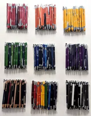 20ct Mixed Lot Misprint/Blank Metal Retractable Click Pens: CHOOSE COLOR • $21.99