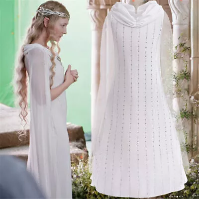 Kids The Lord Of The Rings Royal Elf Galadriel Dress Cosplay Party Costume NEW • £23.93