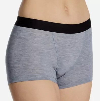 MAIDENFORM Naturally Soft Heather Grey Boxer Brief BoyShort Panty Womens S 5 M 6 • $10.23