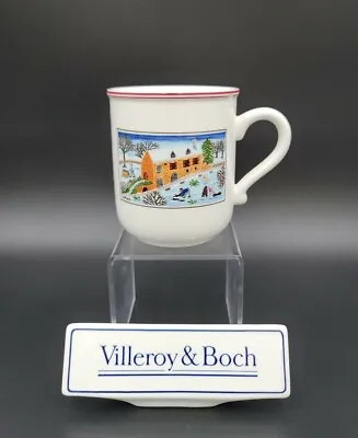 Villeroy & Boch NAIF CHRISTMAS Mug(s) Motif B MINT Red Trim  • $22.88