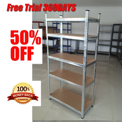 £23.99 • Buy Garage Racking 5 Tier Shelving Unit Boltless Heavy Duty Metal Shelf Shed Storage