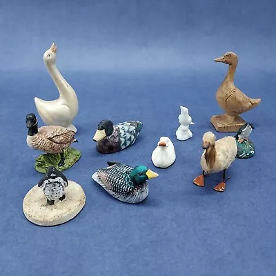 Lot Of 10 Vintage Porcelain Ceramic Wood Birds Fowl Collection • $23.99