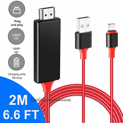 USB-C Phone To HDMI 1080P HDTV Cable For Apple IPhone 14 Pro Max 6 6S 7 8 Plus • $11.99