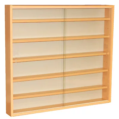 £89.99 • Buy REVEAL 6 Shelf Glass Wall Display Unit Beech MC0501