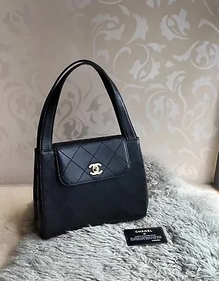 $3800 • Buy Rare Vintage Chanel Black Kelly Handle Bag