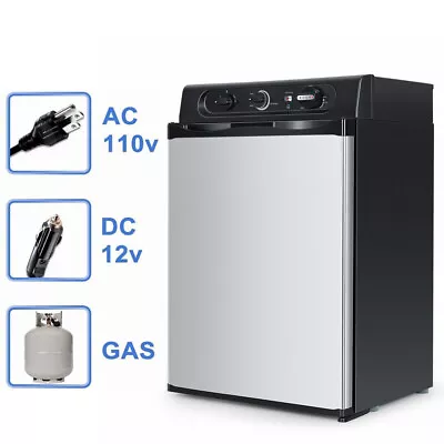 $428.99 • Buy 2.1 Cu Ft Propane Gas Refrigerator DC 12V AC 110V LPG 3-Way Cooler Camper RV