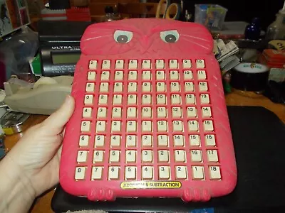 Vintage Red Owl Addition Subtraction Push To See Answers Board Homeschool Math • $10