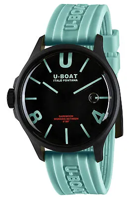 U-Boat Darkmoon Black PVD Black Dial Blue Silicon Strap Quartz Mens Watch 9526 • £714.47