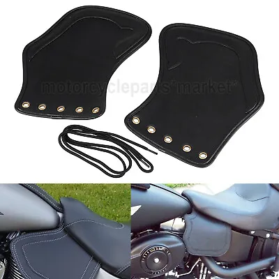 Motorcycle Heat Saddle Shield Deflector Black For Harley Sportster Dyna Suzuki • $21.98