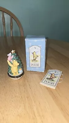 Classic Winnie The Pooh & Piglet Christmas Tree Trinket Box Midwest Disney W/Box • $18
