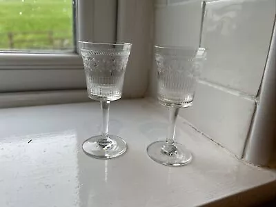 Pair Of Pall Mall Style Liqueur Glasses • £12