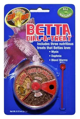 Zoo Med Labs Food Betta Dial-a-Treat Includes Mysis Daphnia Blood Worms Fish • £8.10