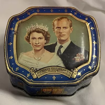Vintage Tin Queen Elizabeth II 1953 Coronation Souvenir Horner Toffee • $20