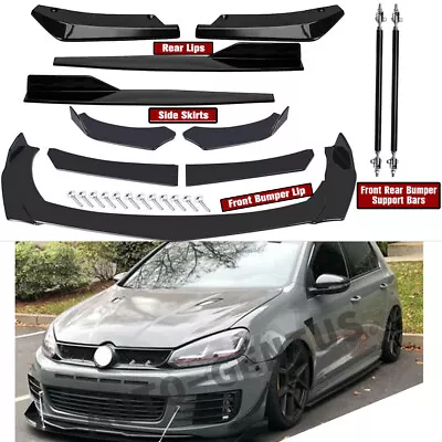 For Volkswagen Jetta Front Rear Bumper Lip Spoiler Splitter Body Kit Side Skirt • $55.99