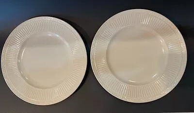 Mikasa Italian Countryside Set Of 2 White Embossed Stoneware Dinner Plates 11” • $18.99