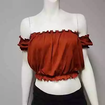 Forever 21 Top Off Shoulder Midriff Rust Size Small • $14