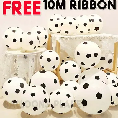 50 Football Balloons 12  Soccer Printed Match Party Latex Birthday League UK2 • £2.75