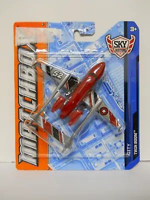 2012 Matchbox Sky Busters City Twin Boom Airplane Aircraft Die Cast 1:64 Mattel • $9.95