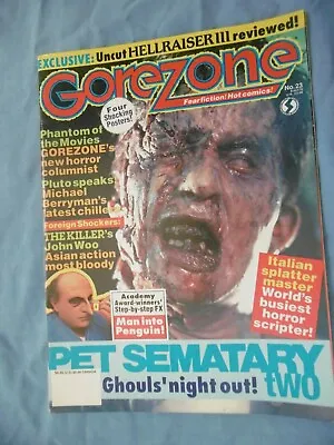 $9.75 • Buy Vintage 90s US Horror Movie Magazine GOREZONE #23,Berryman,John Woo,Clancy Brown