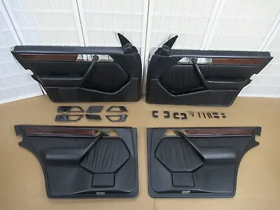 90-95 Mercedes Benz W124 E300 E320 Left Right BLACK WOODGRAIN Door Panel SET (4) • $1197.99