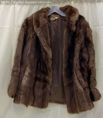 Magasin Women Brown Vintage Mixed Fur Coat • $12.99