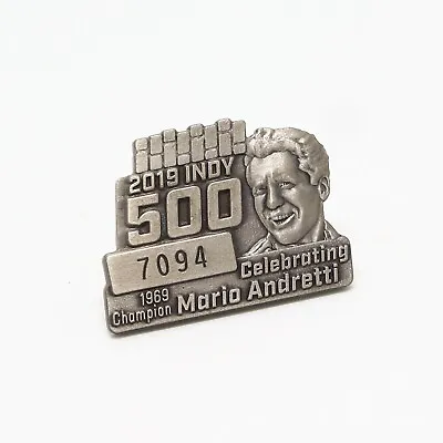 2019 Indy 500 Silver Pit Badge Celebrating Mario Andretti - 103rd Indianapolis • $64.99