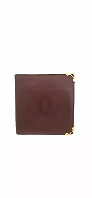 Must De Cartier Bordeaux Leather Bifold Wallet /3U0515 • $45