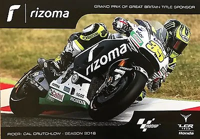 Cal Crutchlow Un Signed Honda 2016 Poster Motogp Very Rare. • £4.99